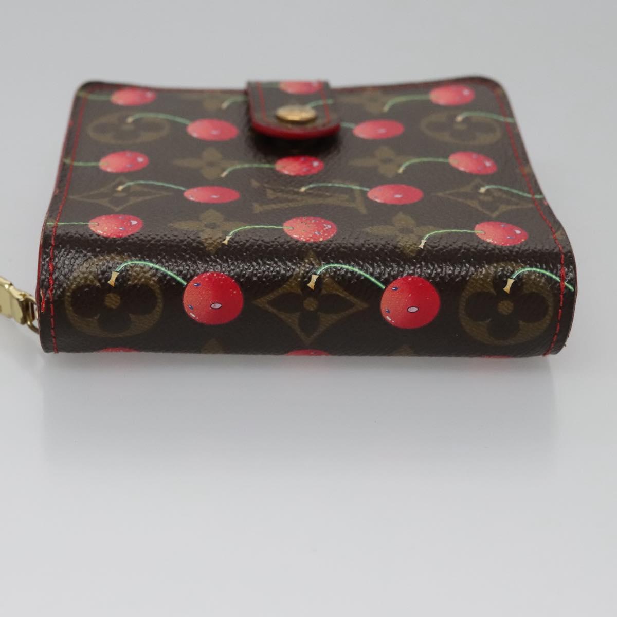 LOUIS VUITTON Monogram Cherry Compact Zip Bifold Wallet M95005 LV 110578