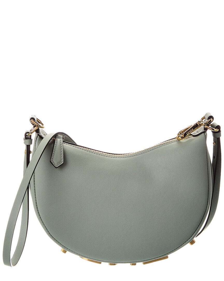 Fendi Fendigraphy Mini Leather Hobo Bag ONE SIZE Green