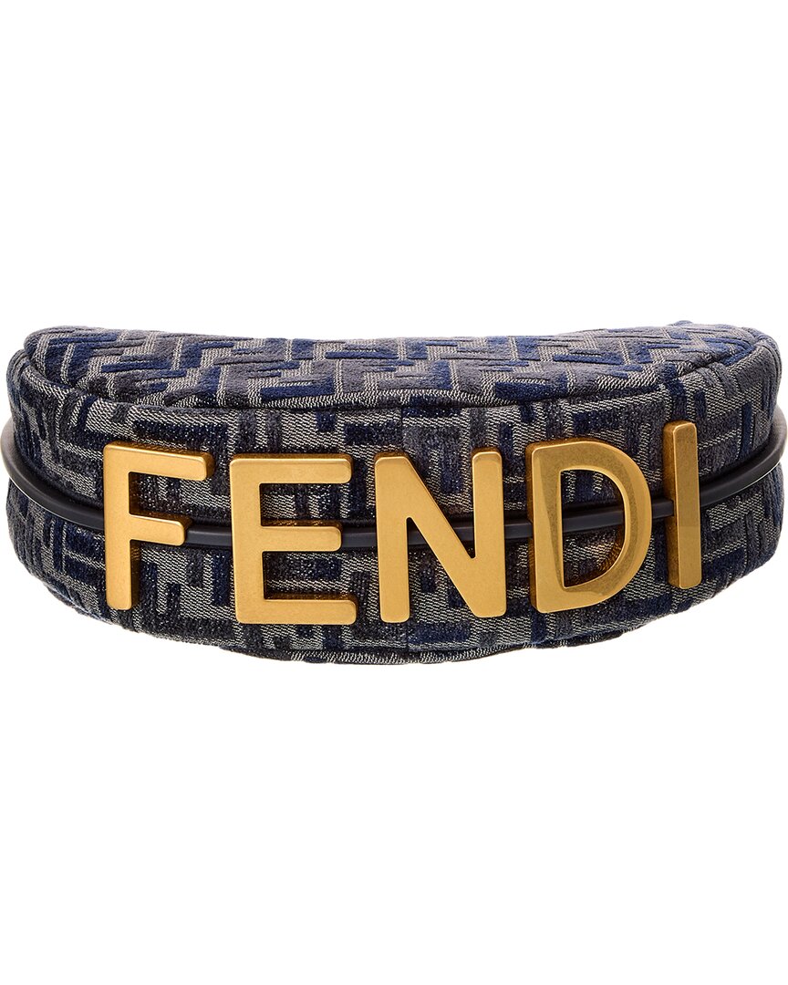 Fendi Fendigraphy Small Ff Chenille & Leather Hobo Bag