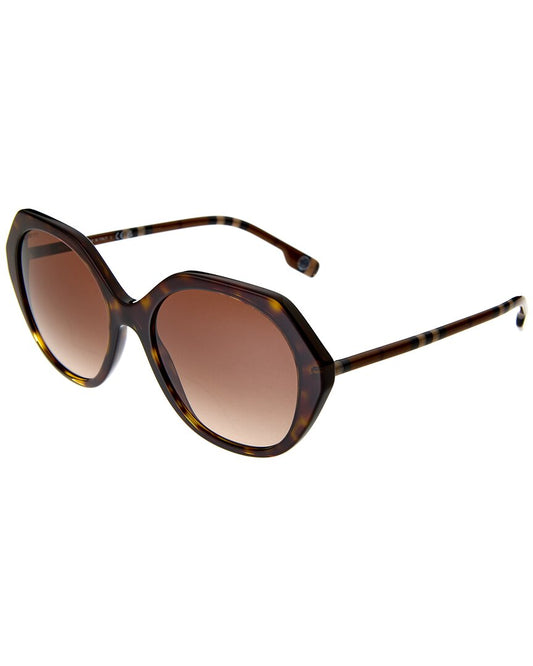 Burberry Unisex Vanessa 55Mm Sunglasses Brown Multi