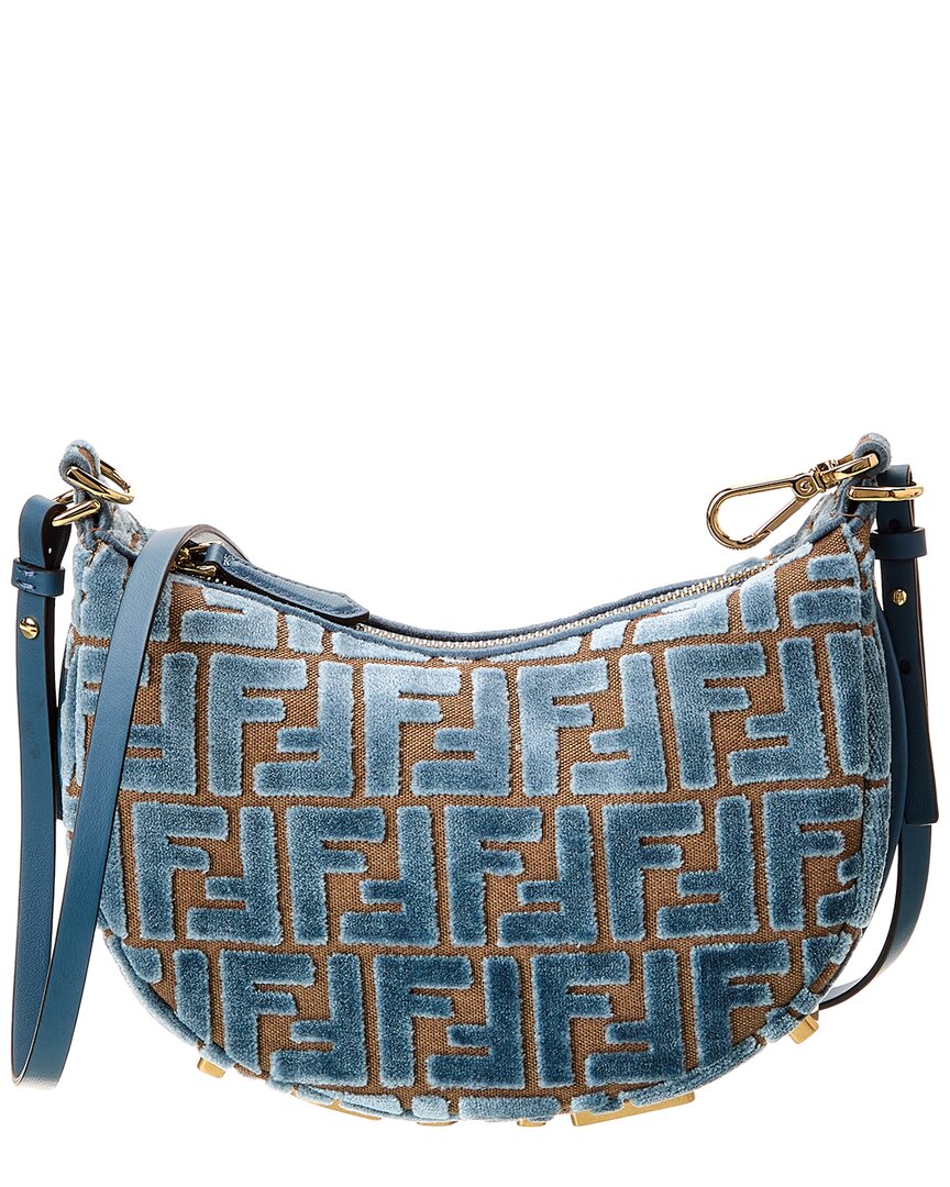 Fendi Fendigraphy Mini Ff Jacquard Velvet & Leather Hobo Bag ONE SIZE Multi