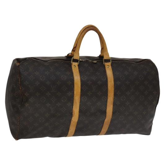 LOUIS VUITTON Monogram Keepall 55 Boston Bag M41424 LV 112510