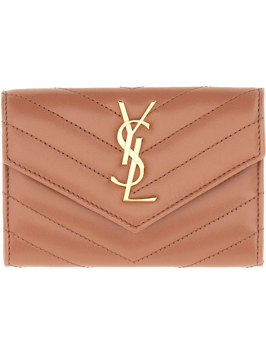 Saint Laurent Women Wallet "Envelope Matelassé Small Cassandre"