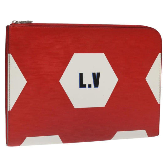 LOUIS VUITTON Epi 2018 World Cup Pochette Jules GM Bag Red M63232 LV 113300