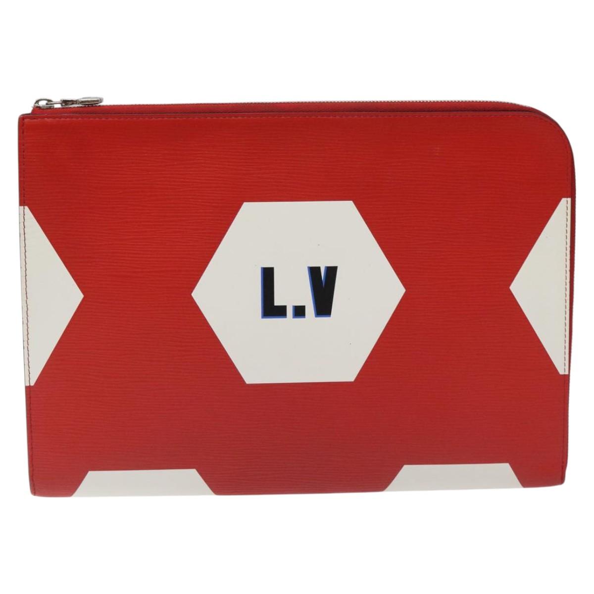 LOUIS VUITTON Epi 2018 World Cup Pochette Jules GM Bag Red M63232 LV 113300