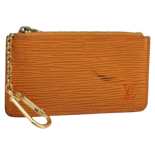LOUIS VUITTON Epi Pochette Cles Coin Purse Orange Mandarin M6380H LV 113585