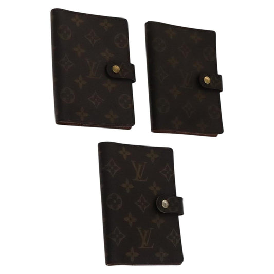 LOUIS VUITTON Monogram Agenda PM Day Planner Cover 3Set R20005 LV 113607