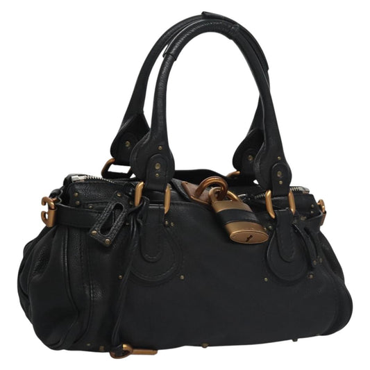 Chloe Paddington Hand Bag Leather Black 113639