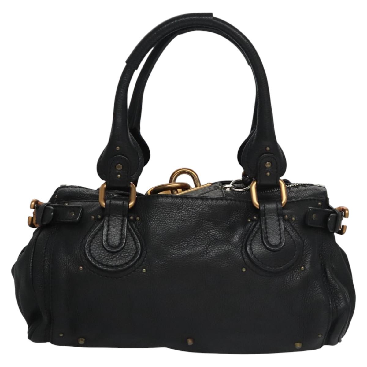Chloe Paddington Hand Bag Leather Black 113639