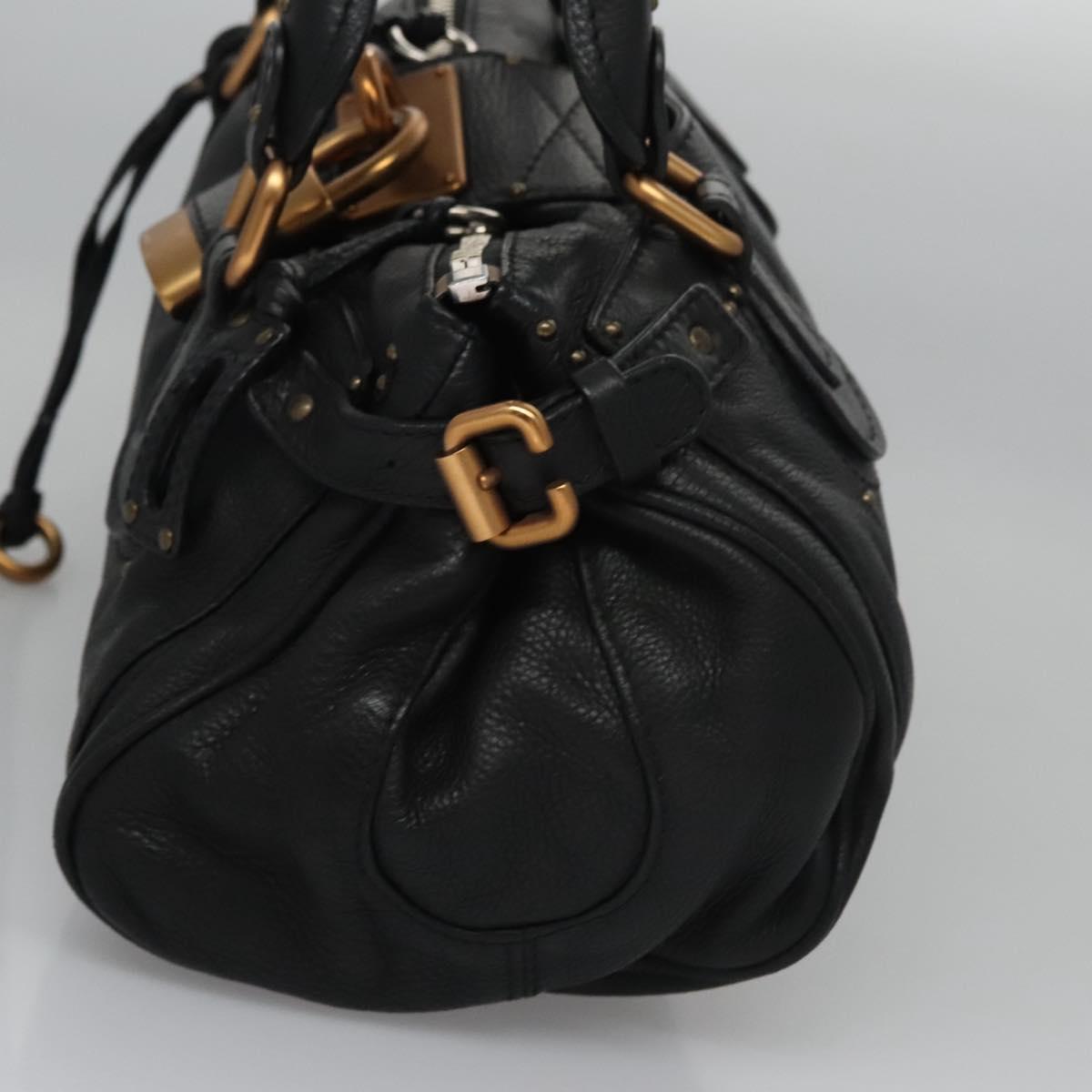 Chloe Paddington Hand Bag Leather Black 113639
