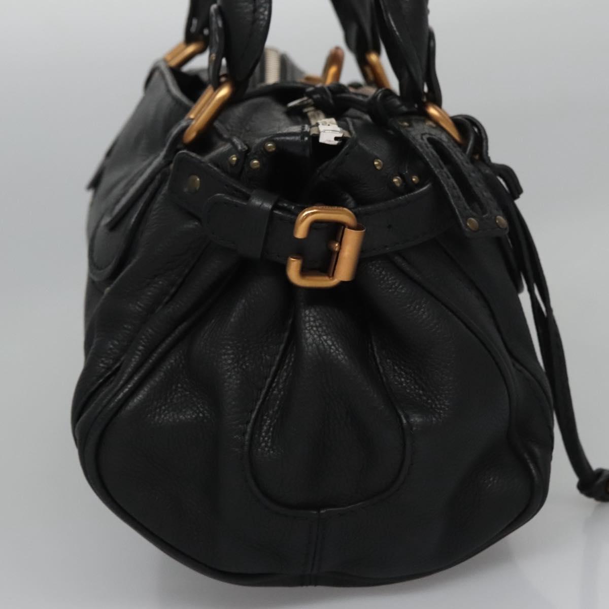 Chloe Paddington Hand Bag Leather Black 113639