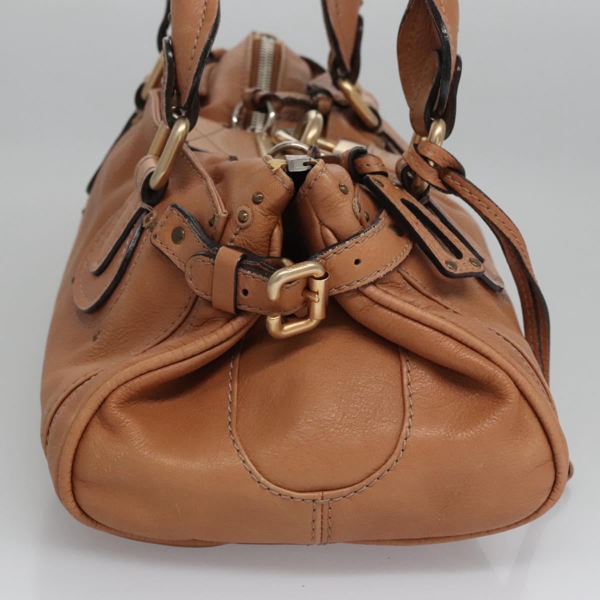 Chloe Paddington Hand Bag Leather Brown 113734