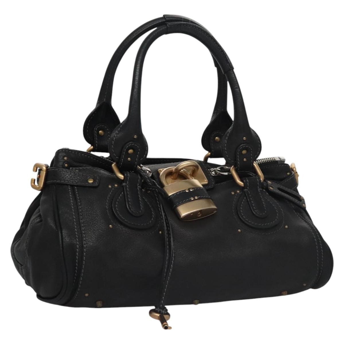 Chloe Paddington Hand Bag Leather Black 113774