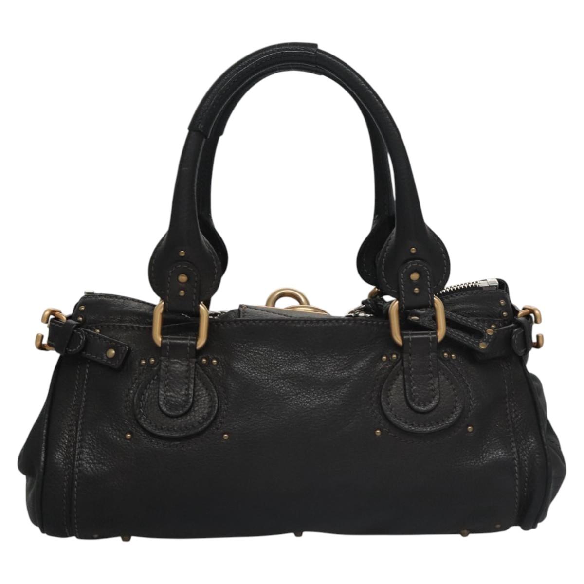 Chloe Paddington Hand Bag Leather Black 113774