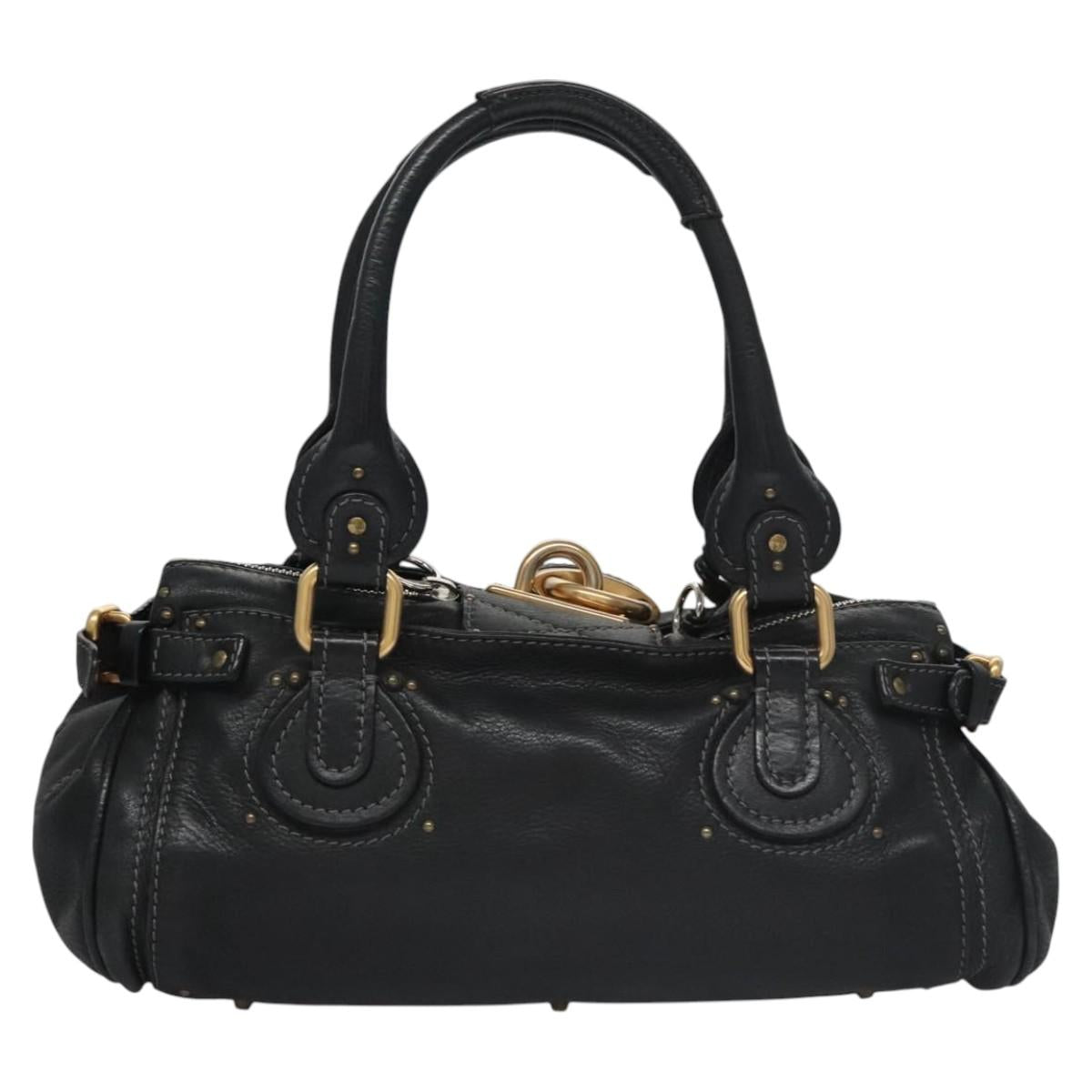 Chloe Paddington Hand Bag Leather Black 113850