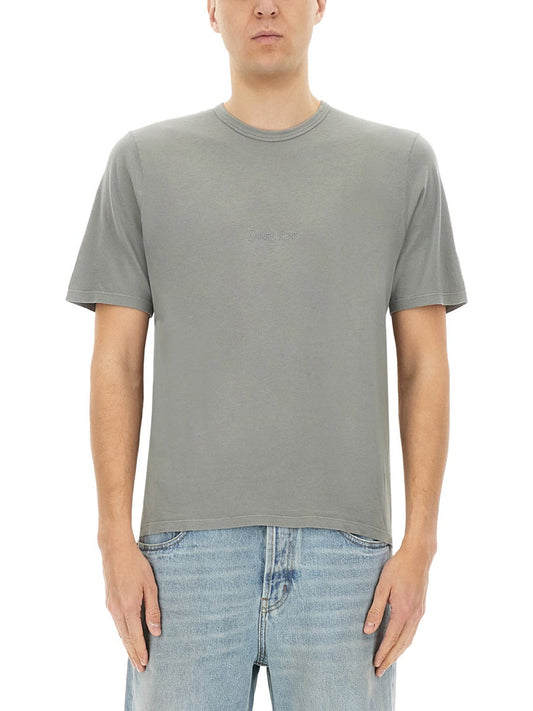 Saint Laurent Men T-Shirt With Logo