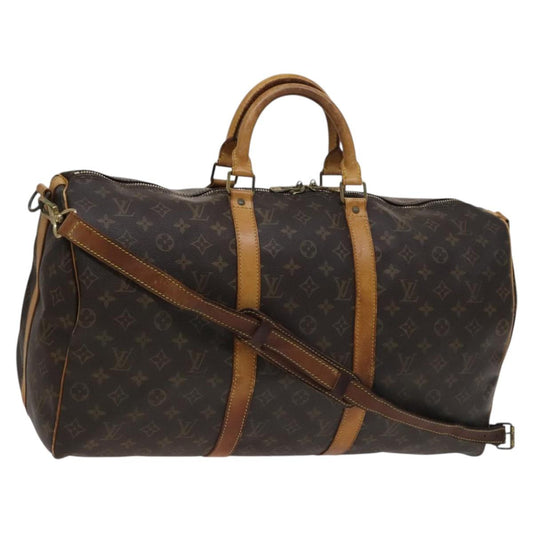 LOUIS VUITTON Monogram Keepall Bandouliere 50 Boston Bag M41416 LV 114090