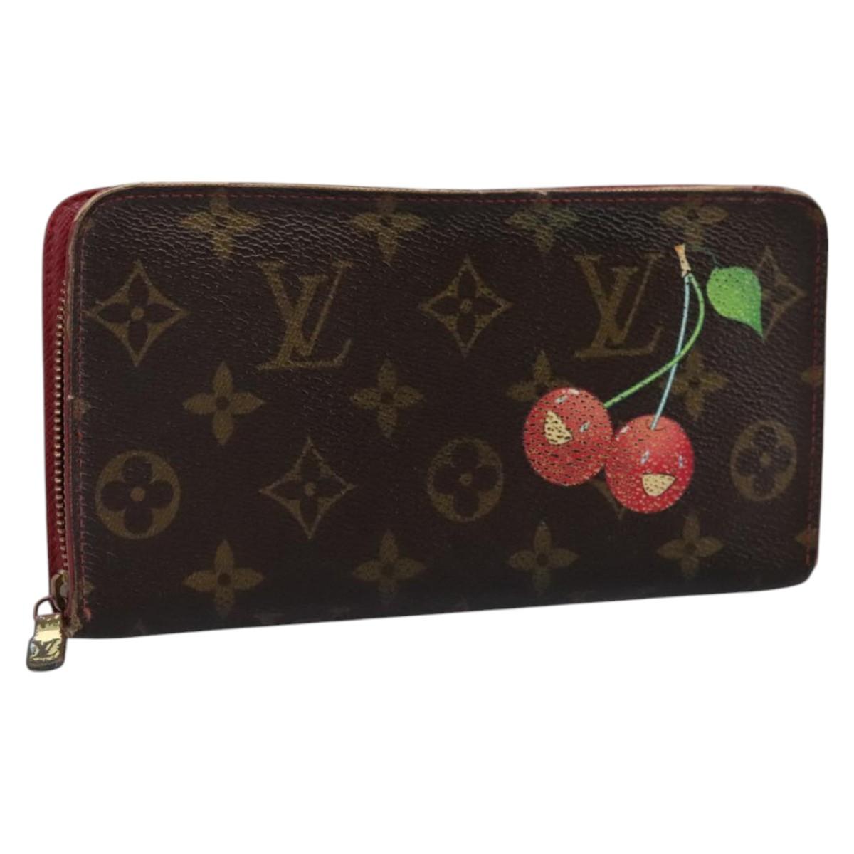 LOUIS VUITTON Monogram Cherry Porte Monnaie Zip Long Wallet M95006 114204