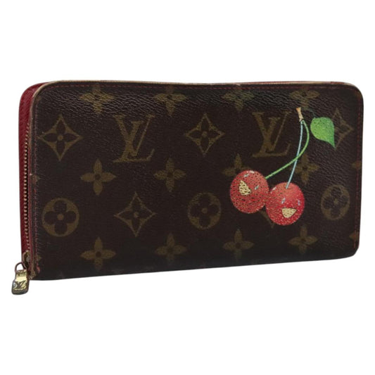 LOUIS VUITTON Monogram Cherry Porte Monnaie Zip Long Wallet M95006 114204