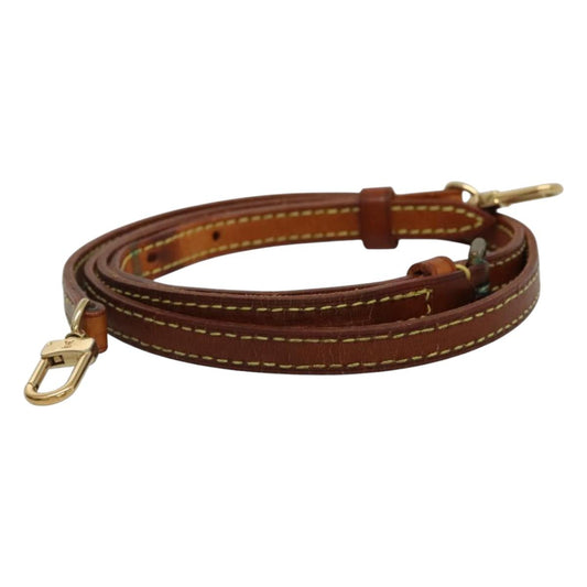 LOUIS VUITTON Adjustable Shoulder Strap Leather 37""-44.5"" Beige LV 114224