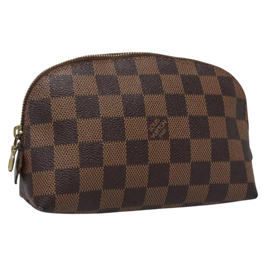 LOUIS VUITTON Damier Ebene Pochette Cosmetic PM Pouch N47516 LV 114256