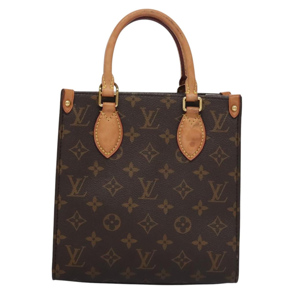LOUIS VUITTON Monogram Sac Plat BB Hand Bag M46265 LV 115412A