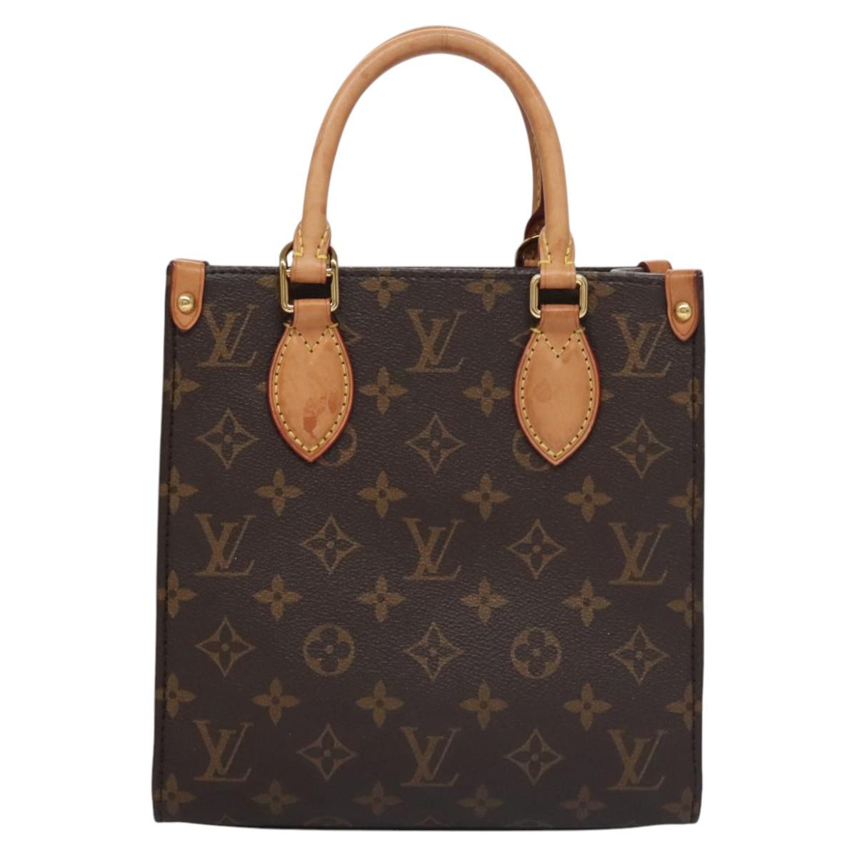 LOUIS VUITTON Monogram Sac Plat BB Hand Bag M46265 LV 115412A
