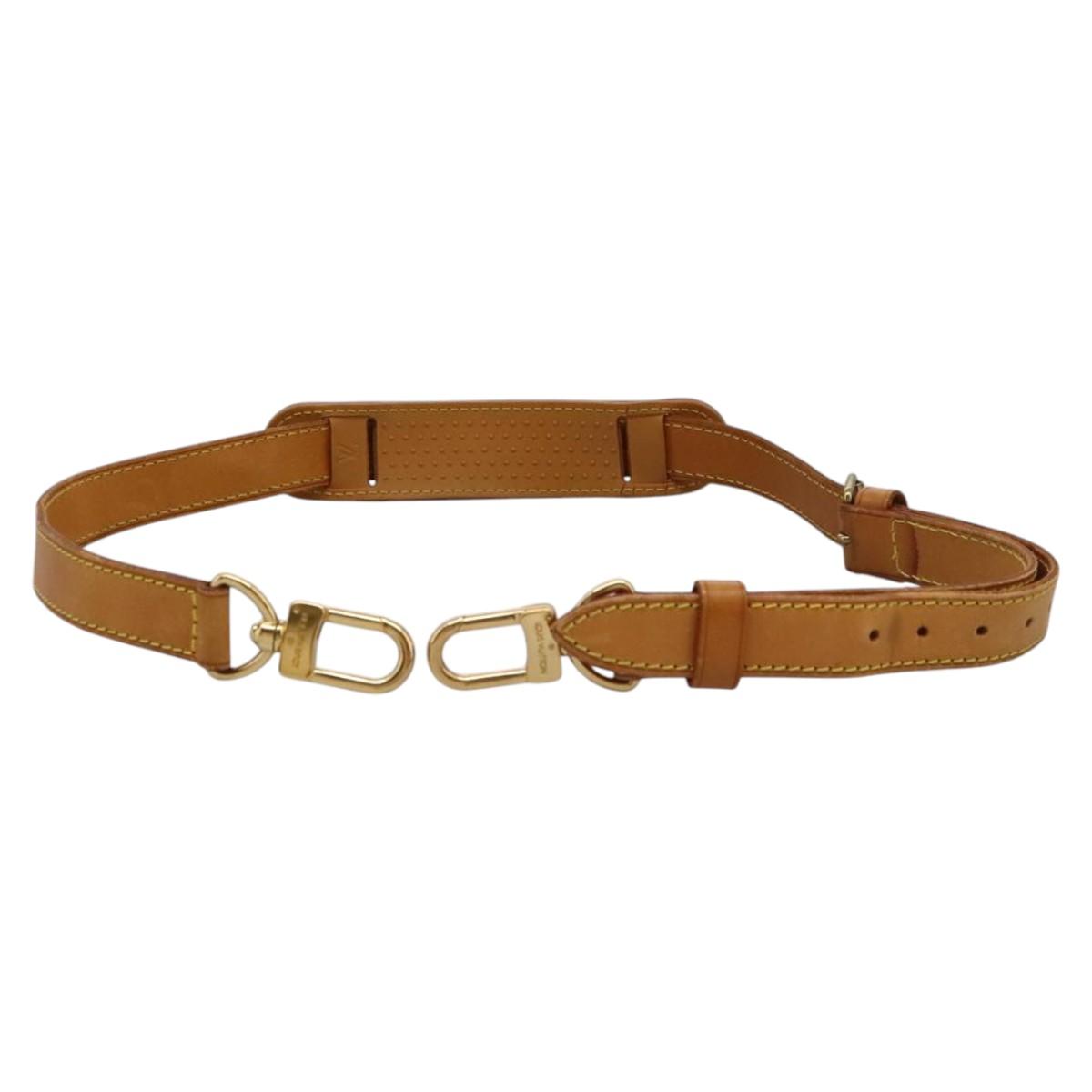 LOUIS VUITTON Adjustable Shoulder Strap Leather 32.3""-39.8"" Beige 115707