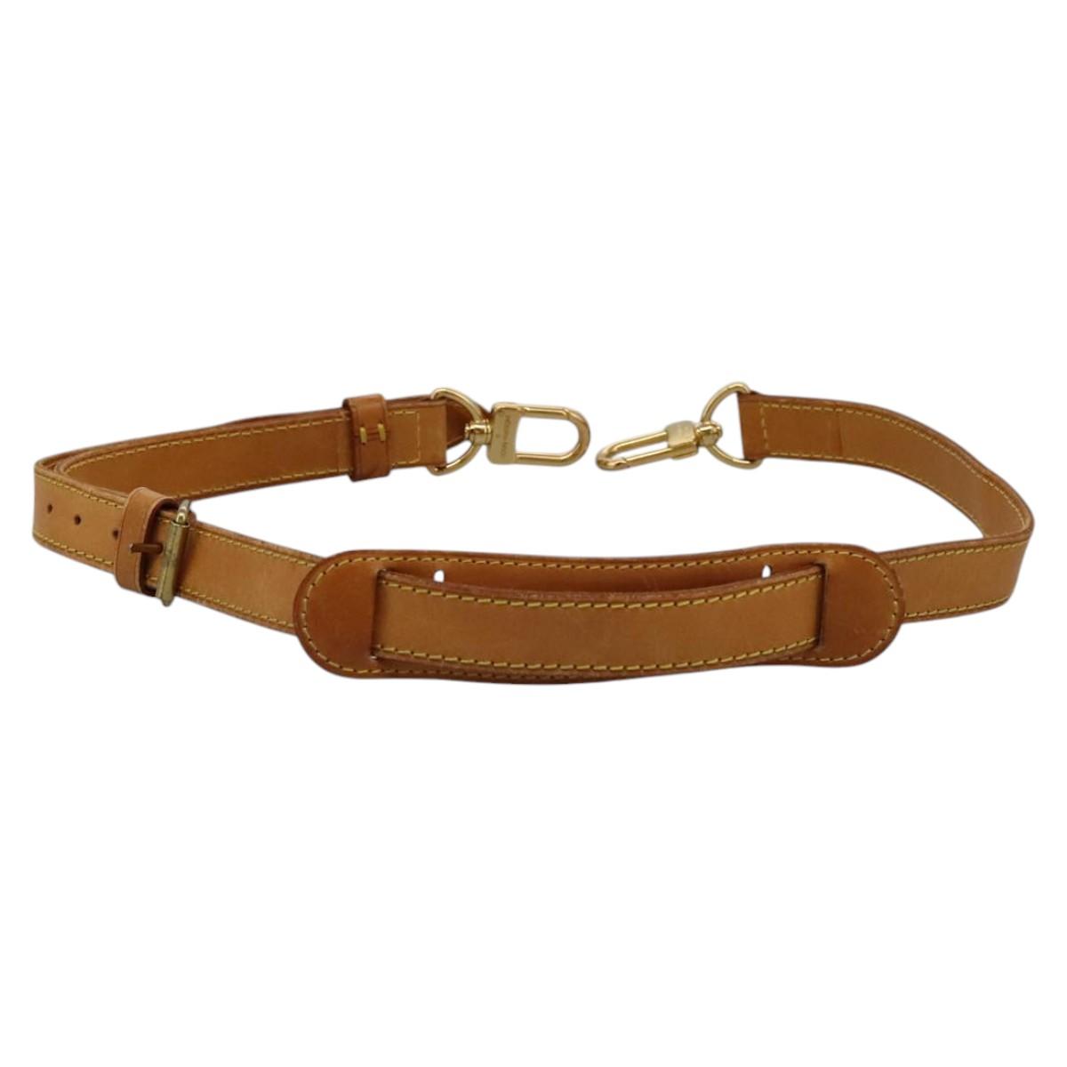 LOUIS VUITTON Adjustable Shoulder Strap Leather 32.3""-39.8"" Beige 115707