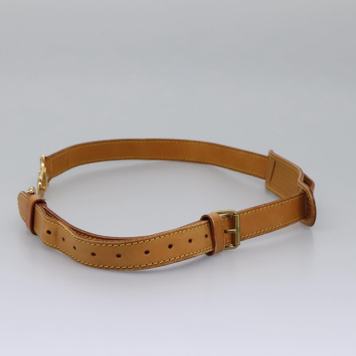 LOUIS VUITTON Adjustable Shoulder Strap Leather 32.3""-39.8"" Beige 115707