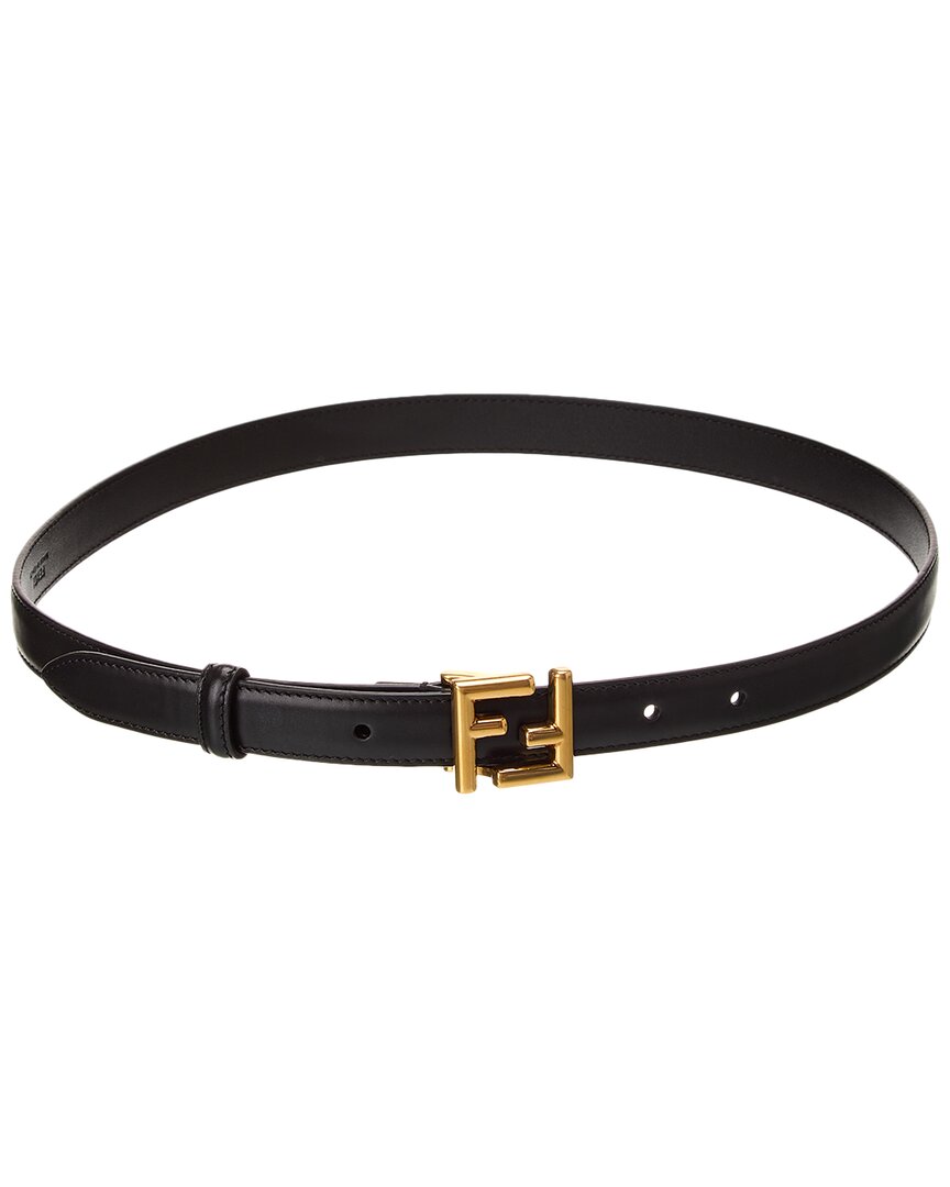 Fendi Ff Buckle Leather Belt 75 cm Black