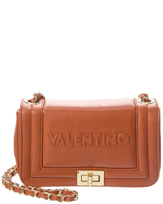 Valentino By Mario Valentino Beatriz Embossed Leather Shoulder Bag ONE SIZE Brown Multi