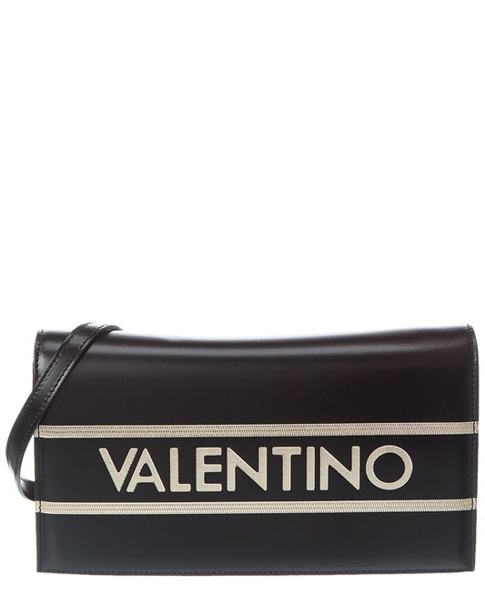 Valentino By Mario Valentino Lena Lavoro Leather Shoulder Bag ONE SIZE Black