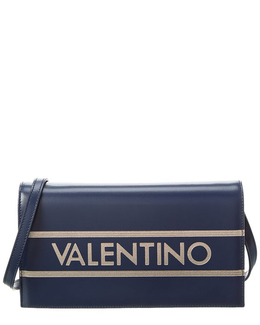 Valentino By Mario Valentino Lena Lavoro Leather Shoulder Bag ONE SIZE Blue