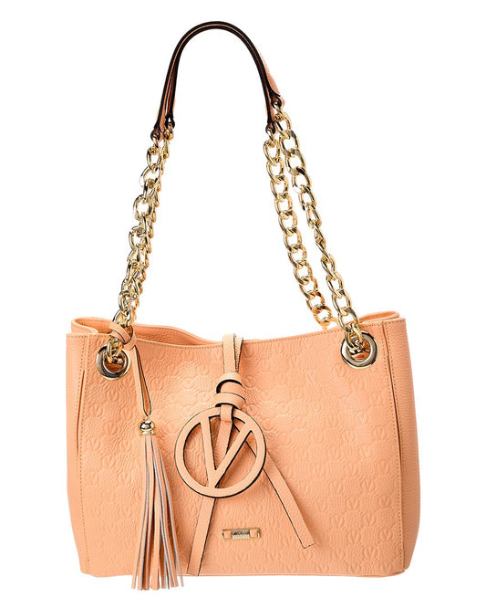 Valentino By Mario Valentino Luisa Medallion Leather Shoulder Bag ONE SIZE Pink