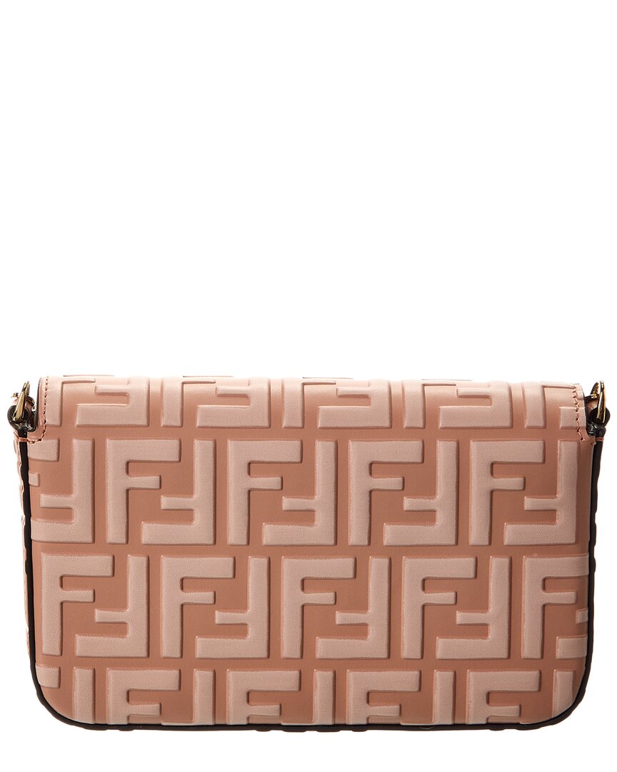 Fendi Ff Diamonds Leather Wallet On Chain