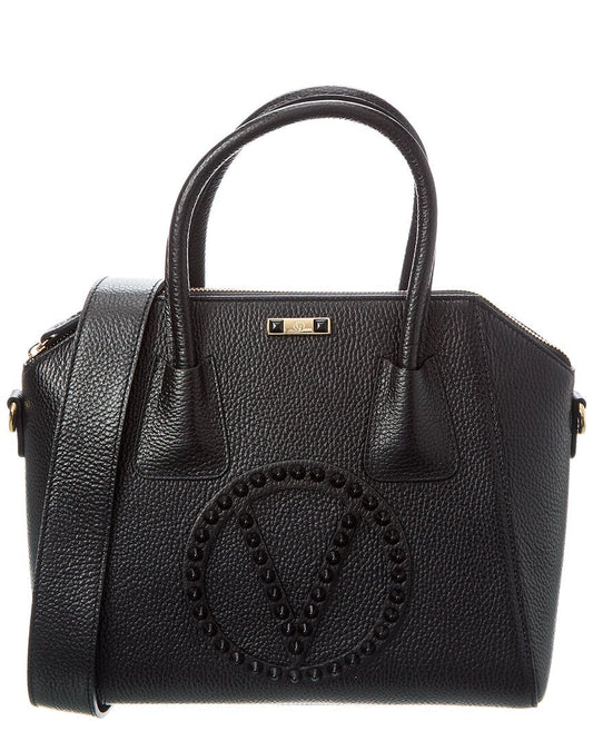 Valentino By Mario Valentino Minimi Rock Leather Satchel ONE SIZE Black