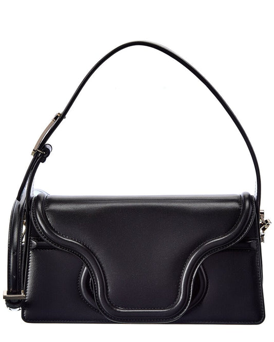 Valentino Toile Iconographe Le Grand Deuxieme Leather Shoulder Bag ONE SIZE Black