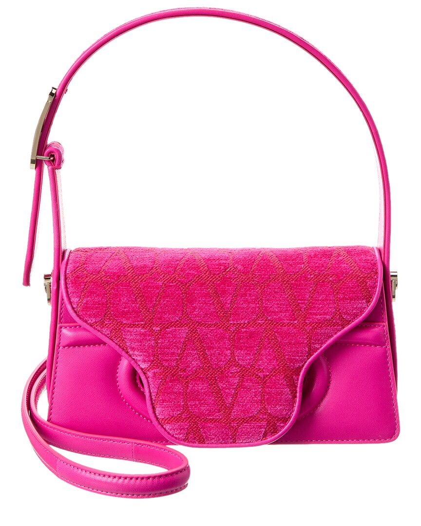 Valentino Toile Iconographe Le Grand Deuxieme Petite Leather Shoulder Bag ONE SIZE Pink