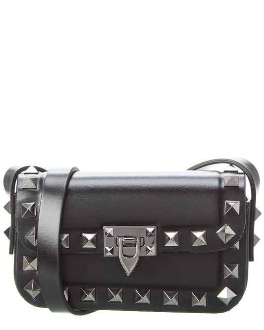 Valentino Rockstud Mini Leather Shoulder Bag ONE SIZE Black