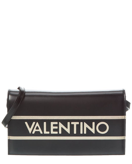 Valentino By Mario Valentino Lena Lavoro Leather Shoulder Bag ONE SIZE Black