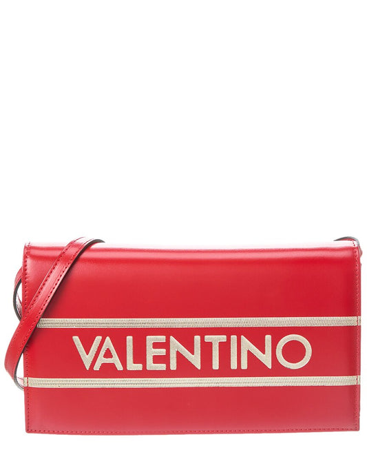 Valentino By Mario Valentino Lena Lavoro Leather Shoulder Bag ONE SIZE Red