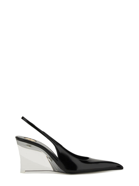 Saint Laurent Women Leather "Miller" Wedges