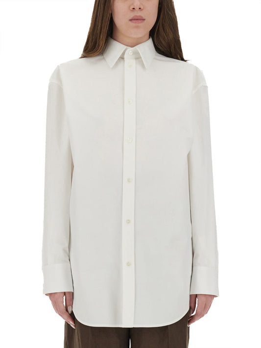 Saint Laurent Women Cassandre Cotton Poplin Shirt