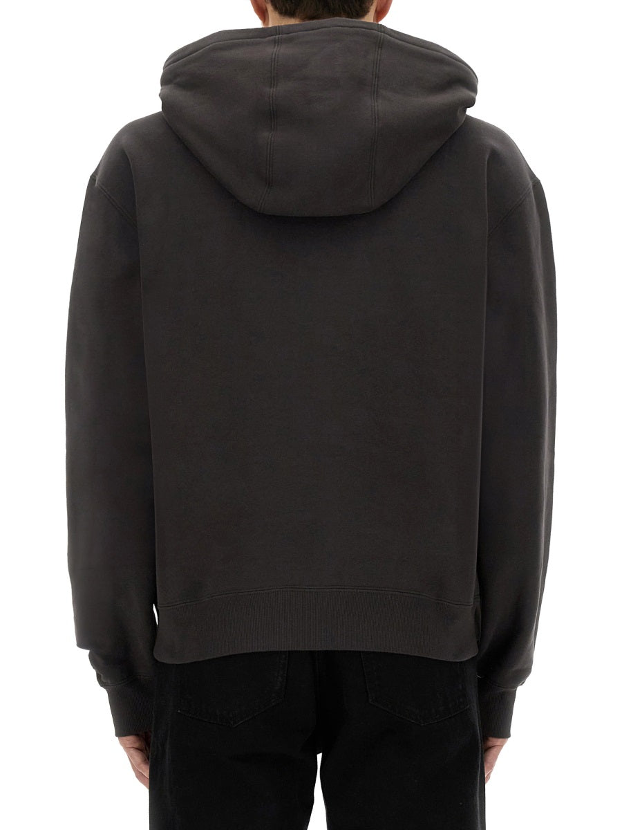 Saint Laurent Men Hooded Sweatshirt With Logo