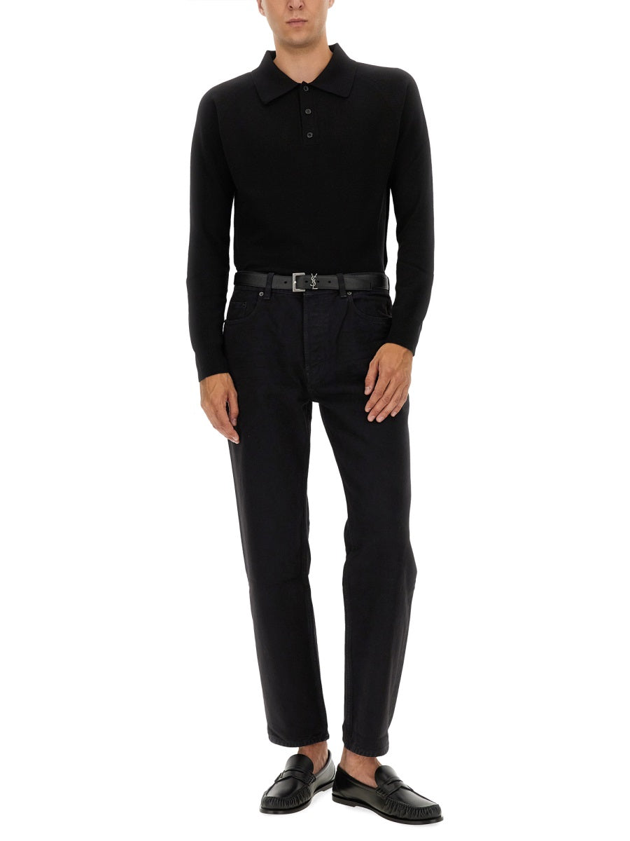 Saint Laurent Men Wool Polo.