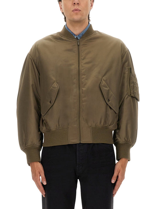 Saint Laurent Men Water-Repellent Bomber Jacket