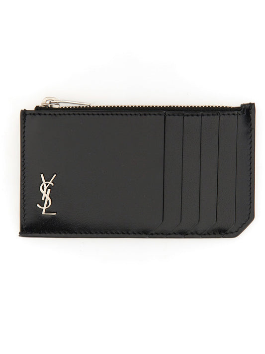 Saint Laurent Men Leather Card Holder