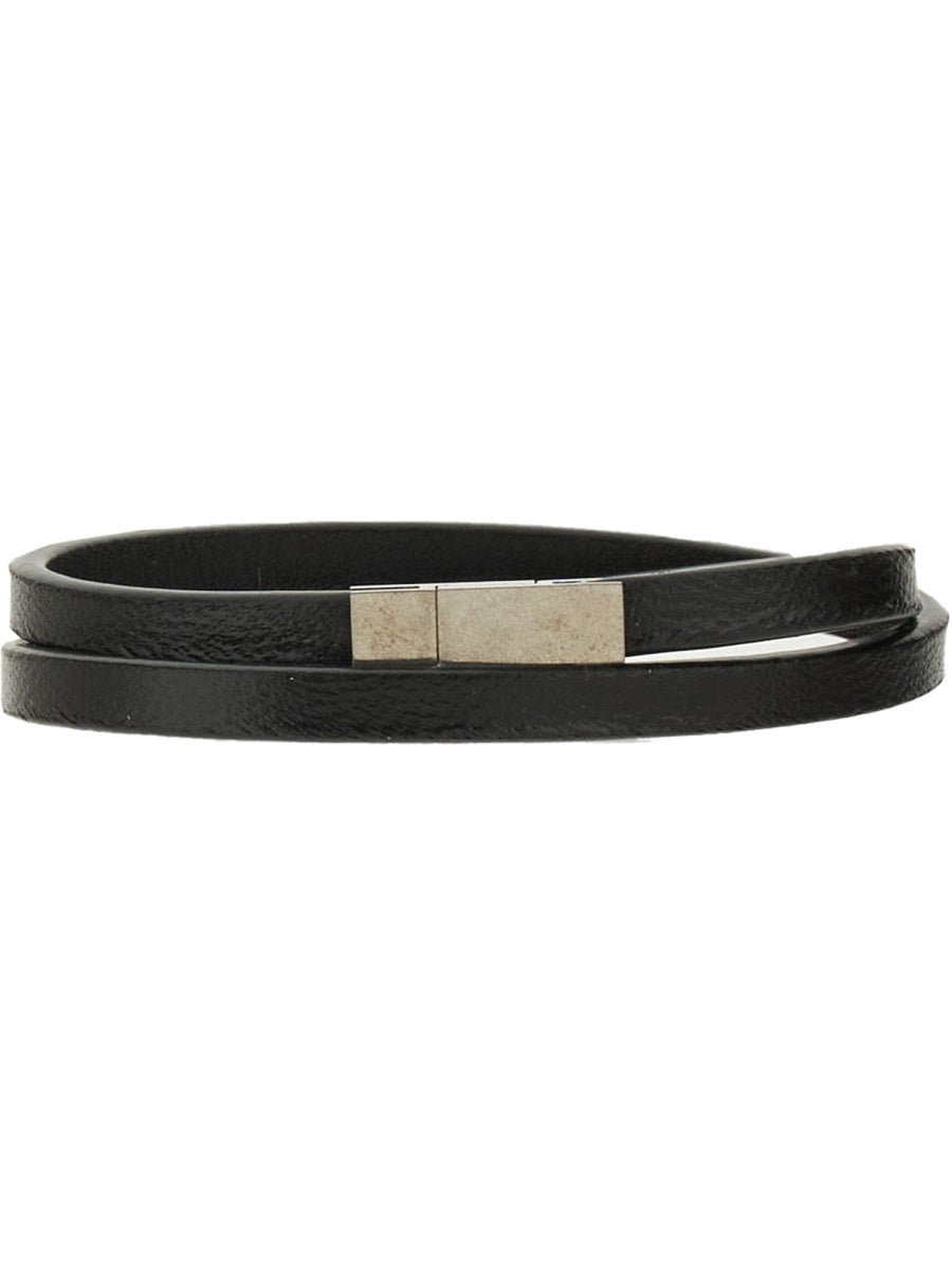 Saint Laurent Men Logo Plaque Bracelet