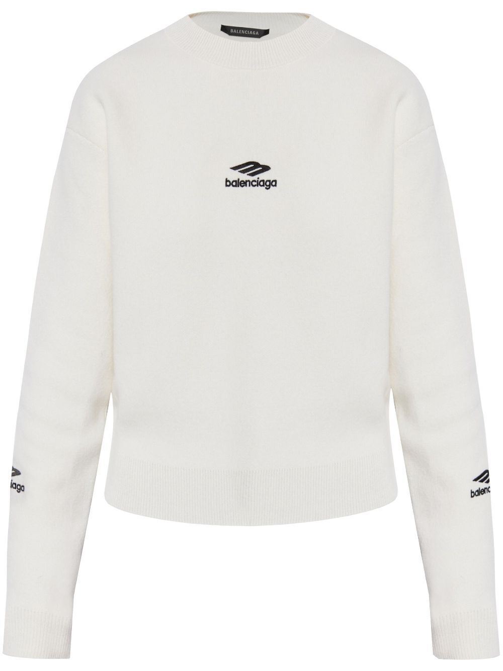 Balenciaga Women Wool Knitted Ski Crewneck